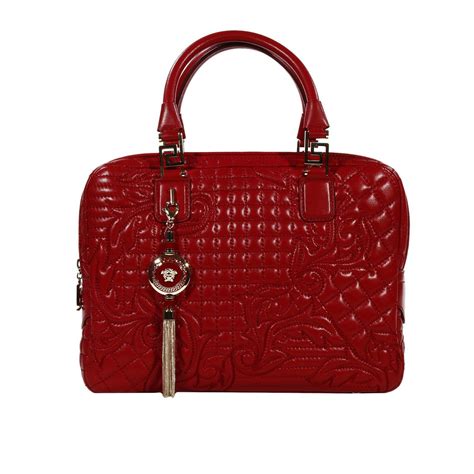 versace versace women's red leather shoulder bag|farfetch versace shoulder bag.